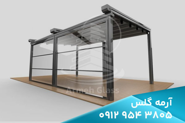 پنجره گیوتینی برقی آرمه گلس