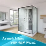 کابین دوش شیشه ای با شیشه مات | قیمت کابین دوش مات